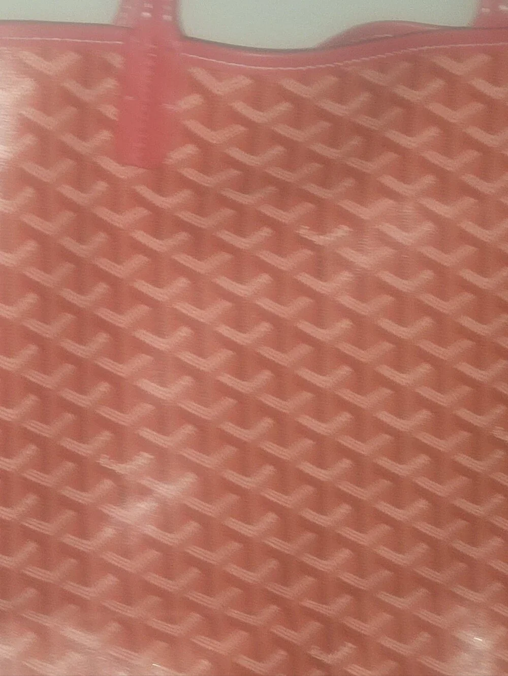 Red Patterned Tote with Double Top Handles